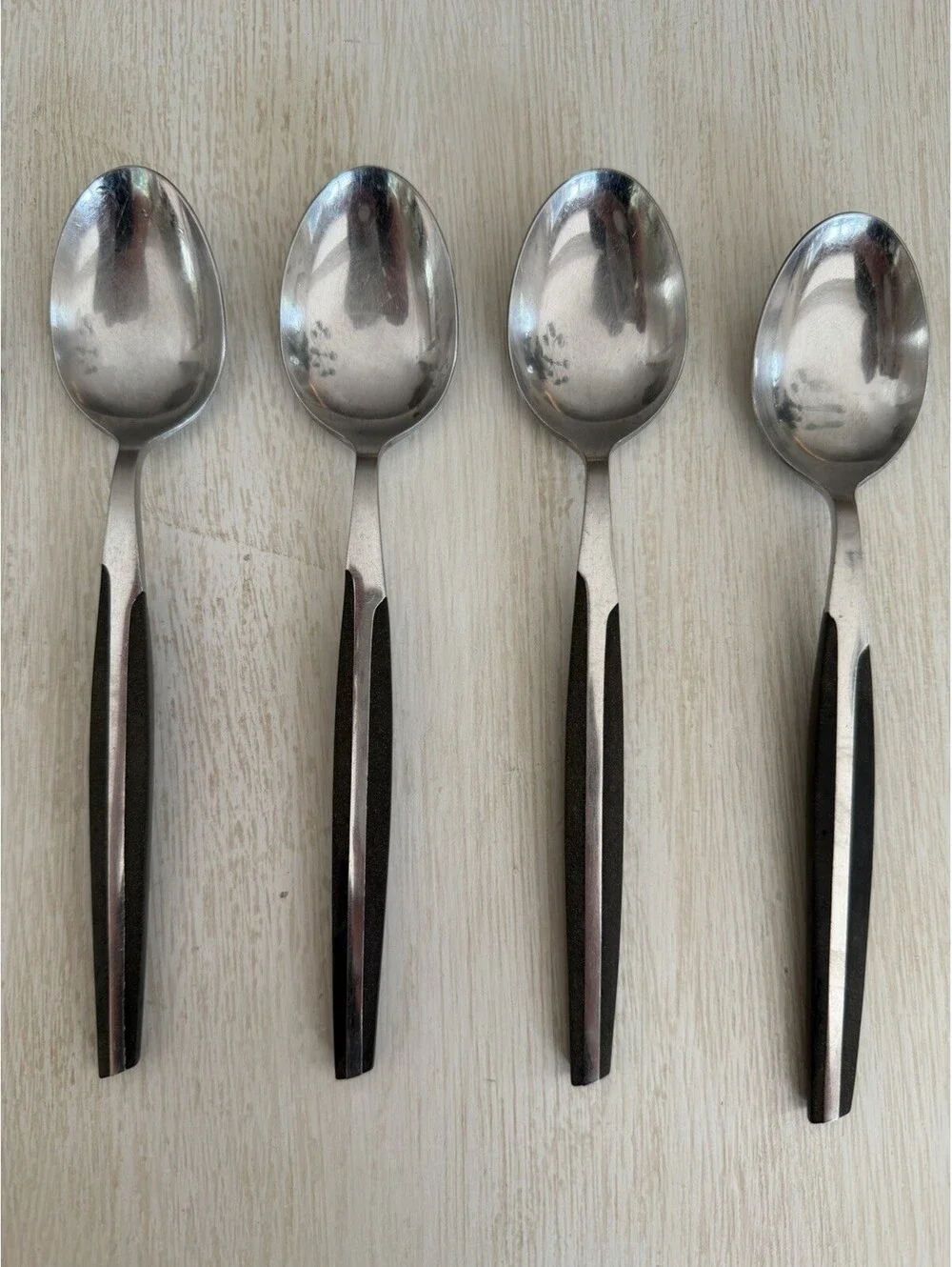 MCM Eldan Stainless Spoons Set Of 8 ELD2 Black Faux Wood – Japan